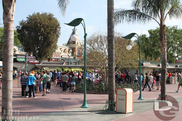 The lines to get into Disneyland