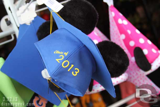 Class of 2013 hats are out in several locations.