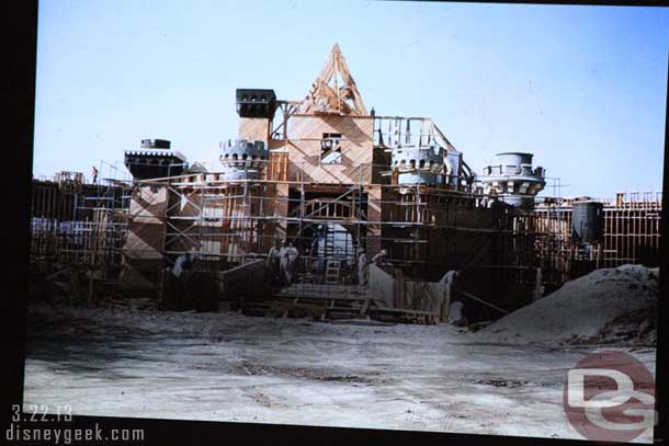 The castle under construction.