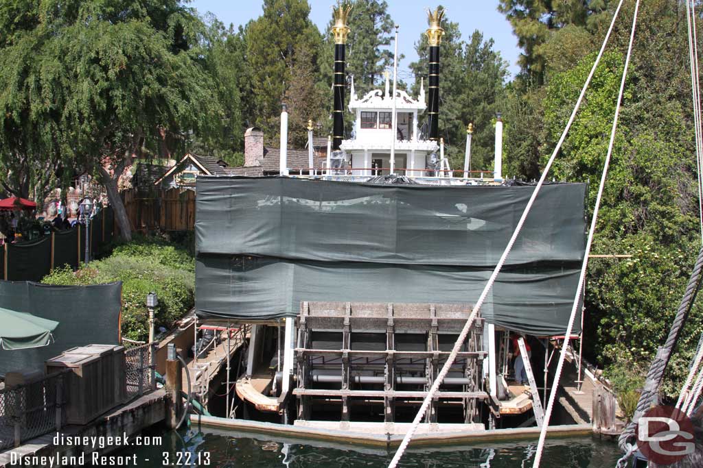 The Mark Twain is still in dry dock.