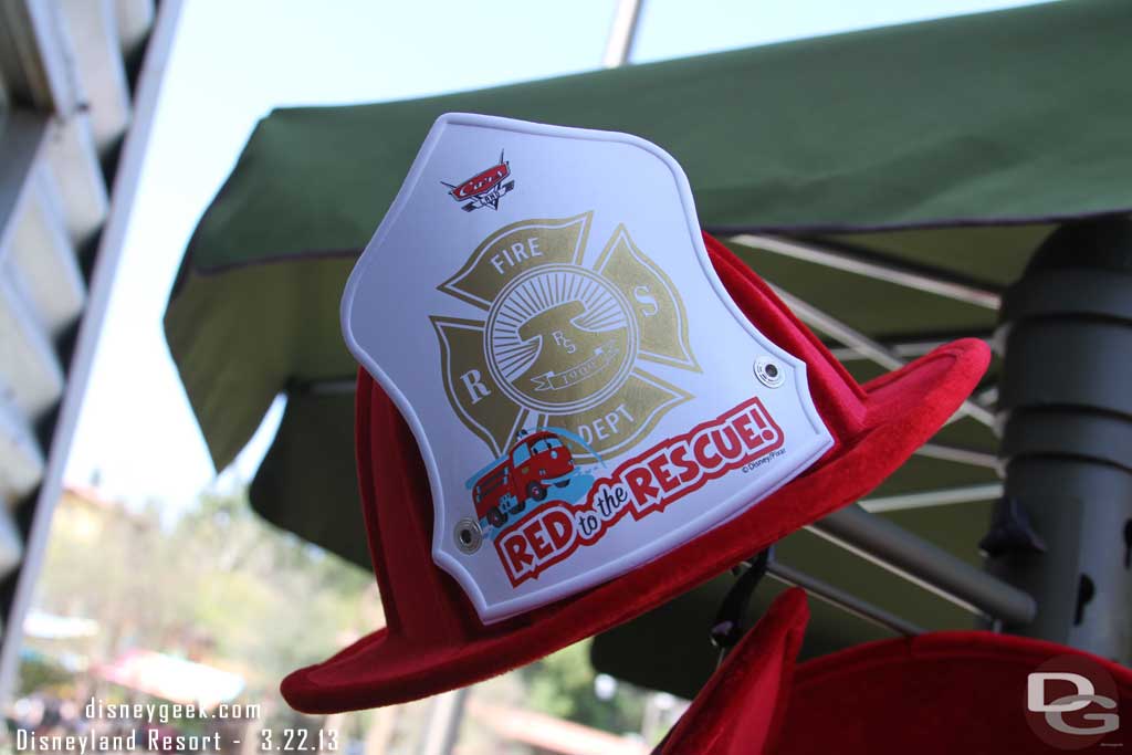 Noticed these new Red to the Rescue Firefighter hats in Cars Land ($24.95 each).