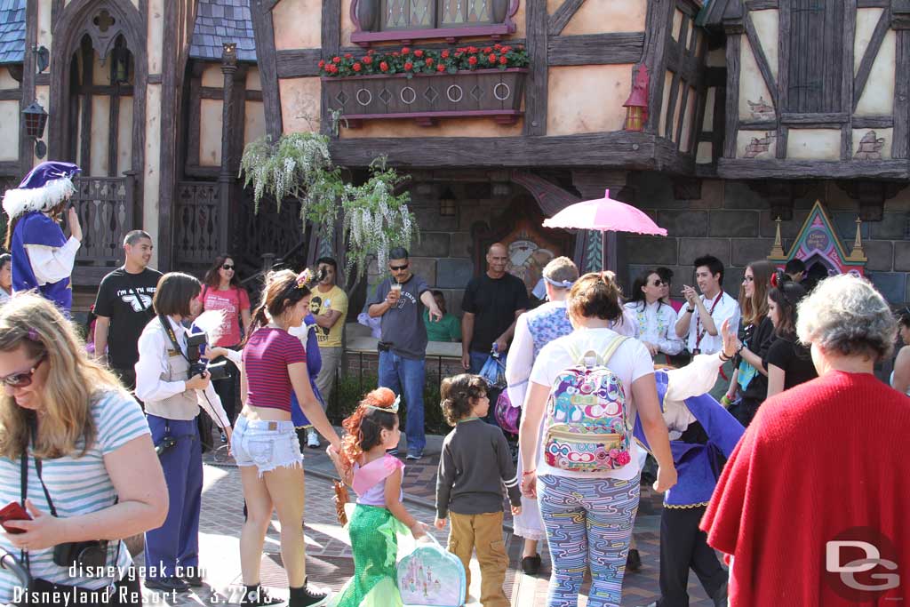 Walked through the Fantasy Faire and thought this was interesting.  A Princess was escorted over from the Bibbidi Bobbidi Boutique and led right to the Royal Hall to meet the Disney Princesses.  Is this an add on to a package?  Or randomly selected guest?  