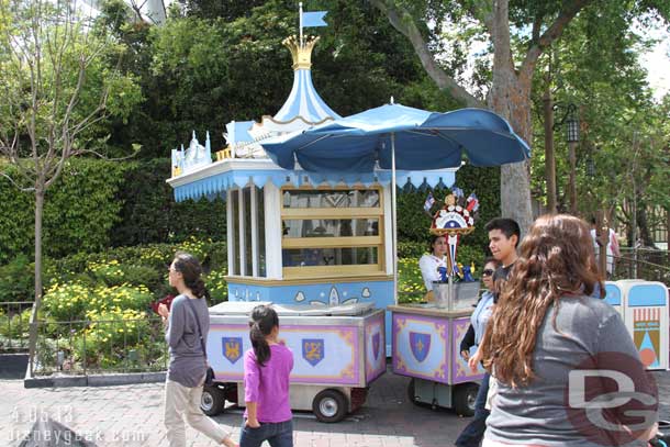 Carts have encircled the Information Kiosk.