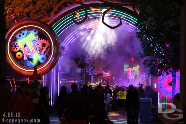 The Mad T Party is more impressive at night.  The lights make a big difference.