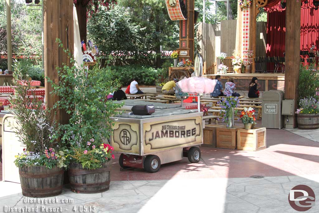 The snack area.