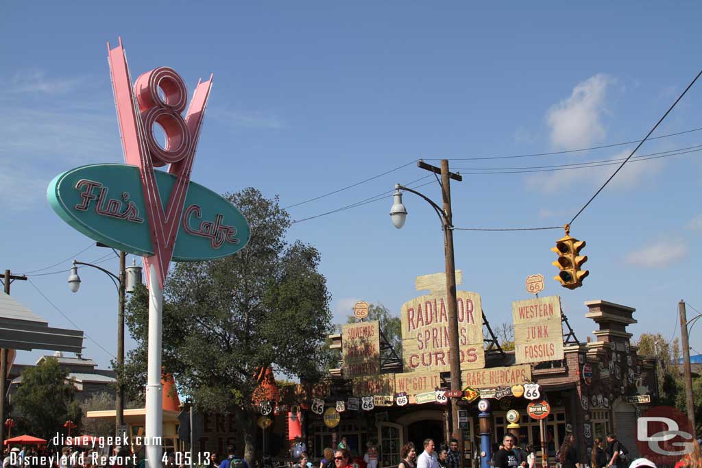 A nice afternoon in Cars Land.