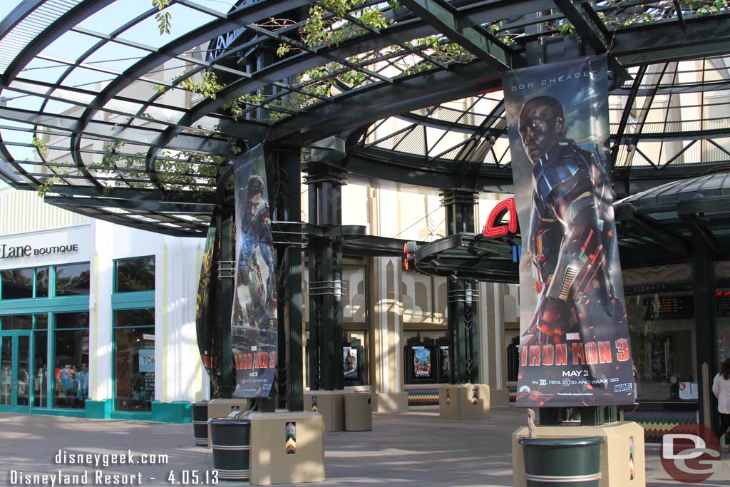 Iron Man 3 banners at the AMC.