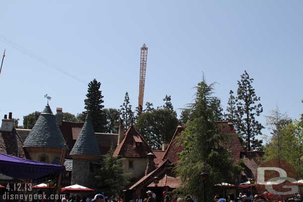 The crane is still up at Big Thunder.