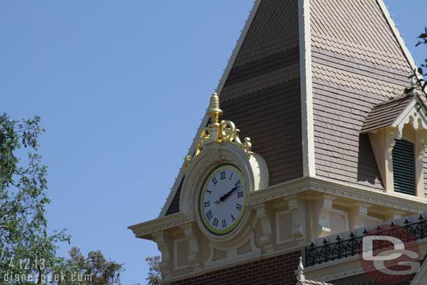 Why are the lights on the Main Street Train Station on a perfect afternoon at 2:10pm?