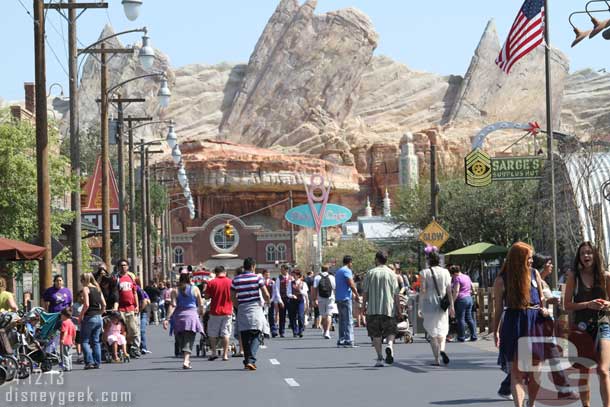 A look down Route 66 as I entered Cars Land.