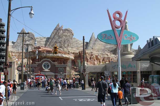 Nice to be able to see some pavement in Cars Land.