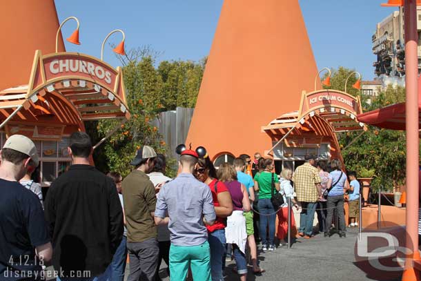 Then back to Cars Land.  The Ice Cream Cone had a long line.