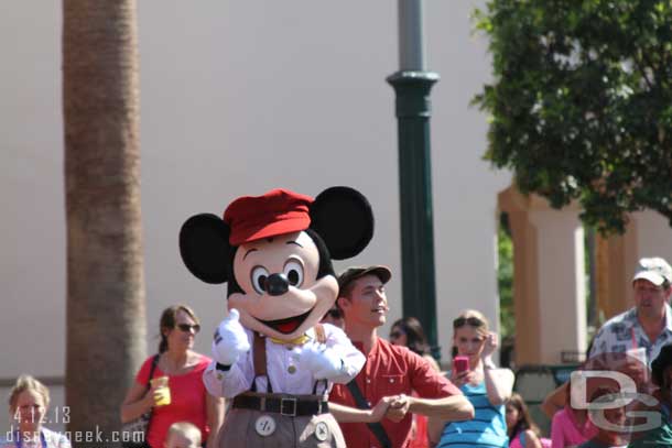 Mickey performing with the Red Car News Boys.