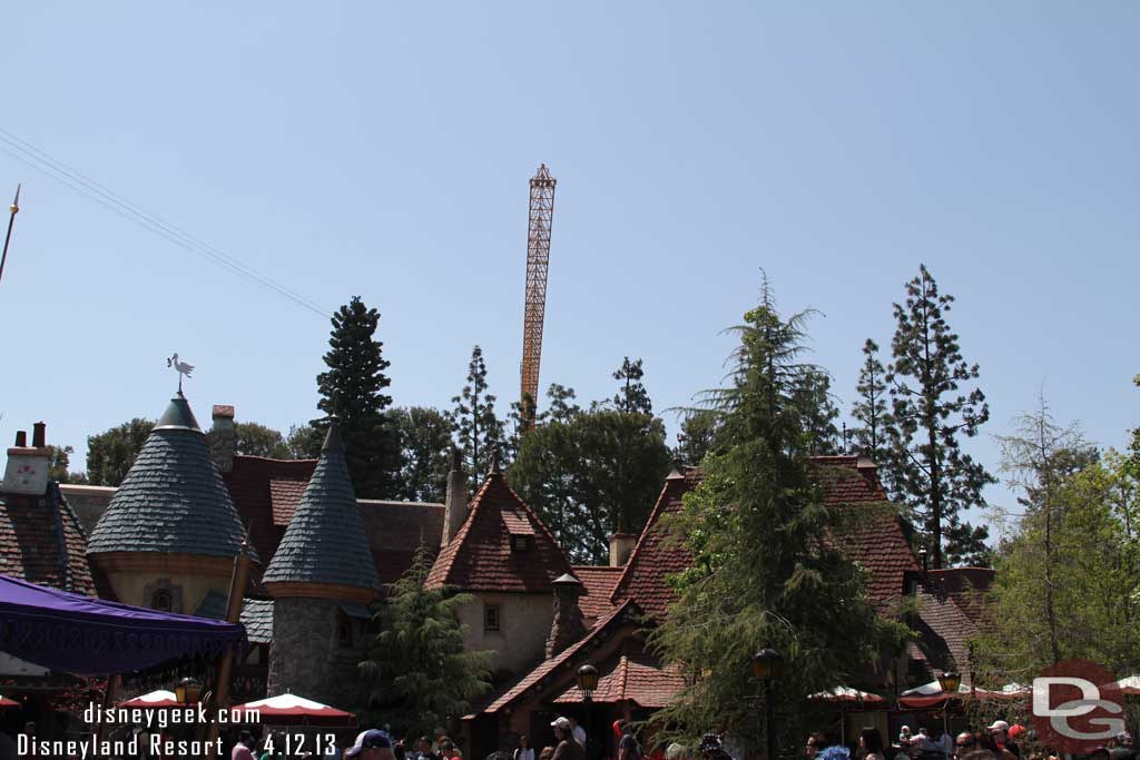 The crane is still up at Big Thunder.