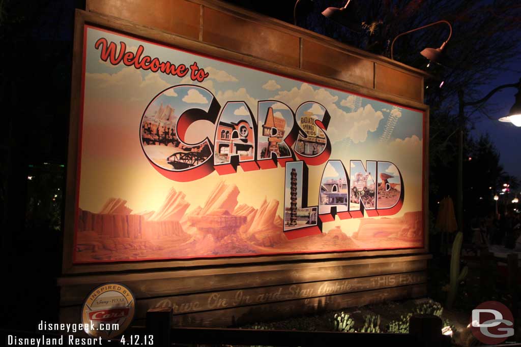 Walked through Cars Land.