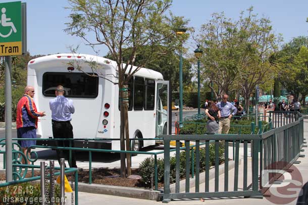 At the Downtown Disney tram stop they have added a new location for the wheelchair accessible courtesy van.