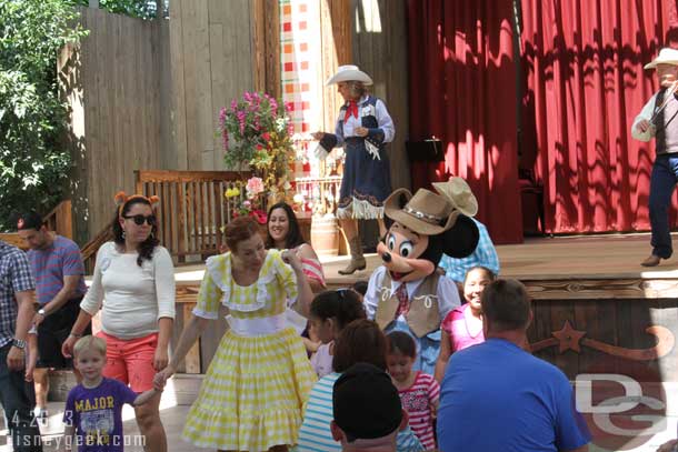 Cowgirl Minnie out dancing during the round up.