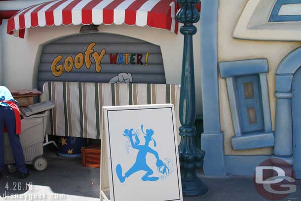 Out in Toontown the Goofy Water is still not done.. this is the longest drinking fountain rehab.