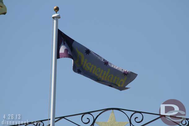 A classic Disneyland flag was being flown onboard.