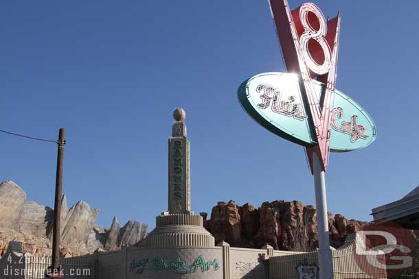 Walking through Radiator Springs.