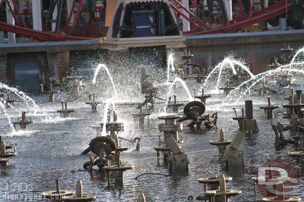 Cycling some of the World of Color fountains.