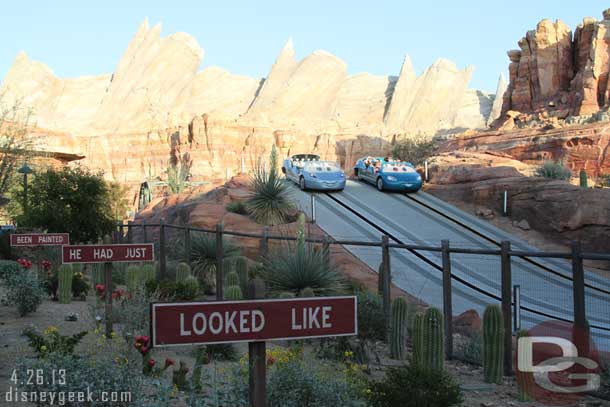 Back through Cars Land.