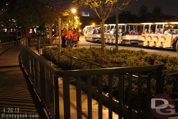 On the way out they were not using the new van stop for guests..  just an assembly point for cast members.  