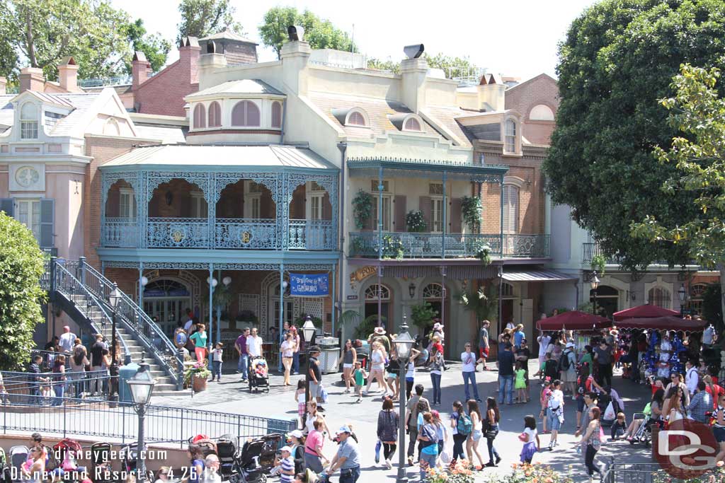 New Orleans Square this afternoon.