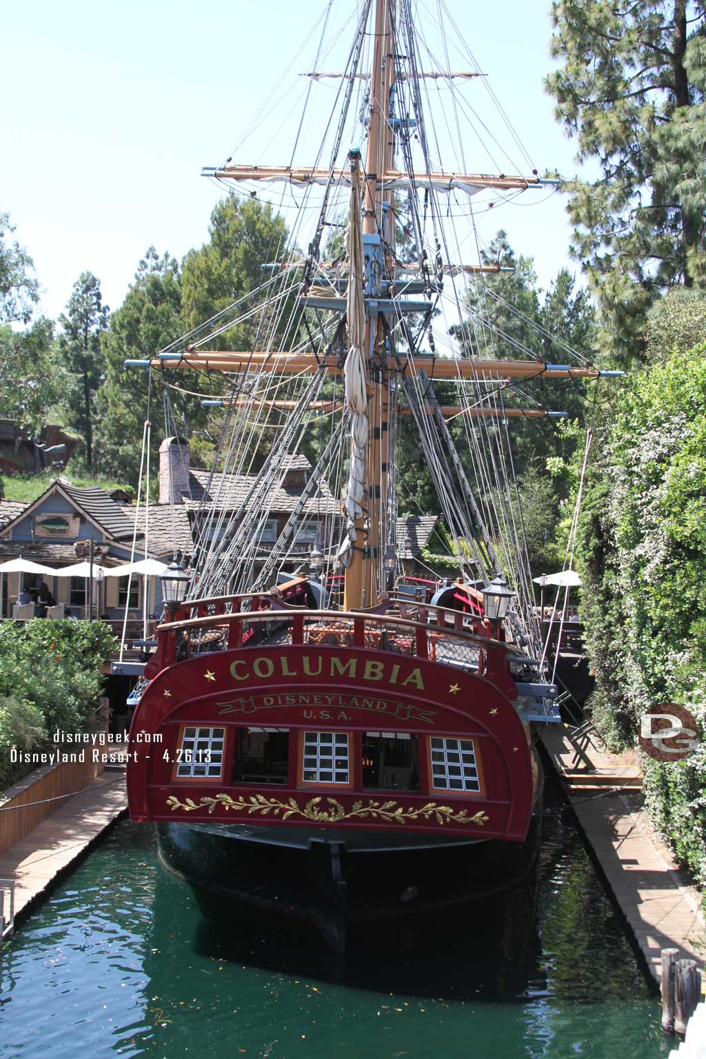 The Columbia was in port and not in service today.