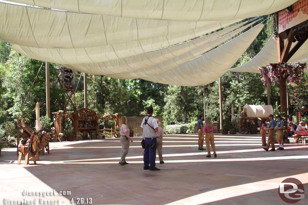 Since everyones attention was on the round up the rodeo games and back portion were empty except for cast members.