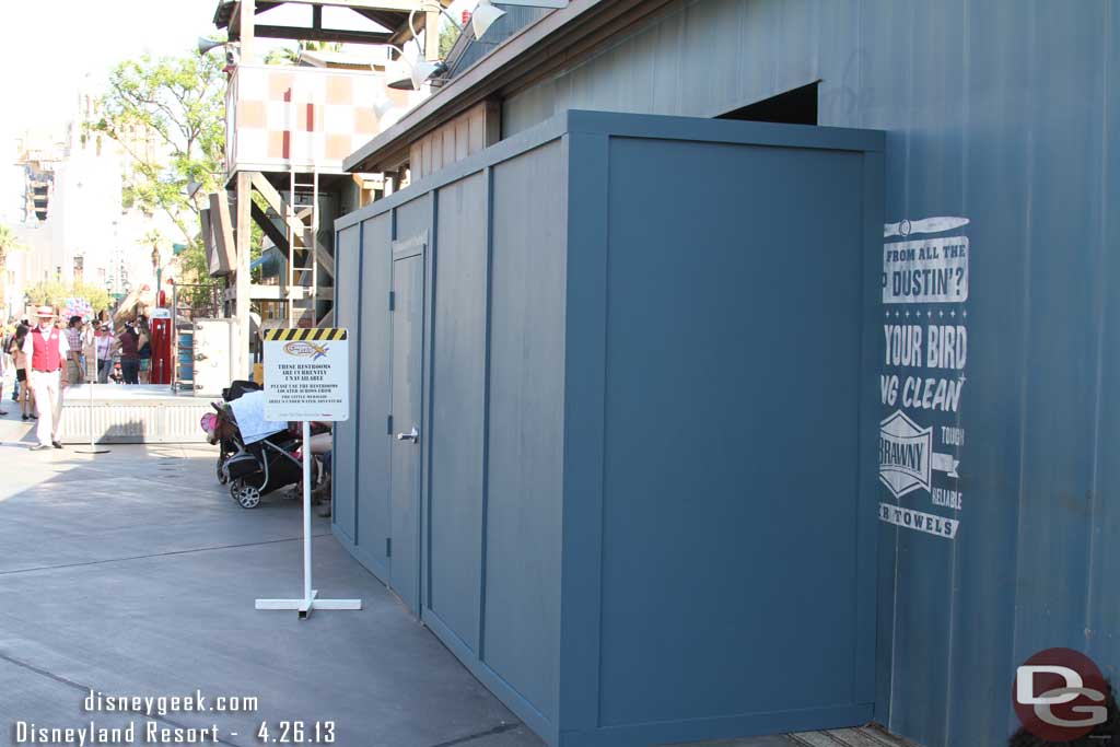 The Condor Flats restrooms are closed for some work.