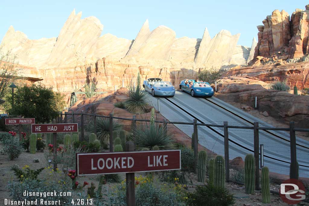 Back through Cars Land.