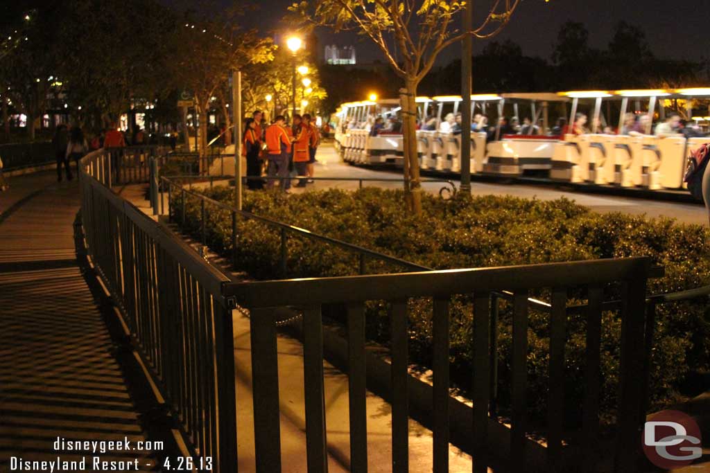 On the way out they were not using the new van stop for guests..  just an assembly point for cast members.  