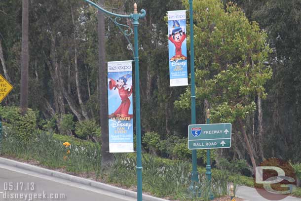 D23 Expo banners now line Disneyland Drive