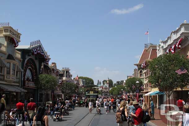 Main Street USA is also decked out for the holiday weekend.