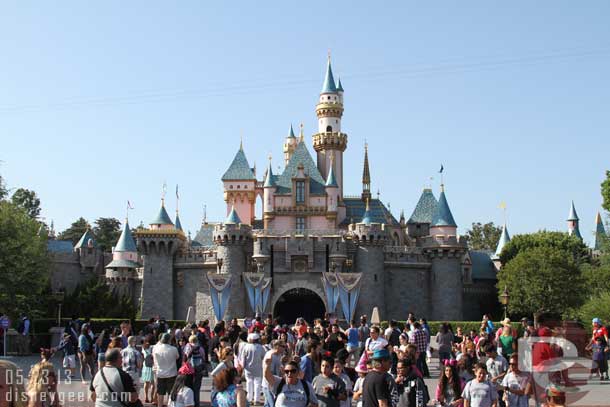 Sleeping Beauty Castle (notice the center walkway has a curtain and you cannot see into Fantasyland).