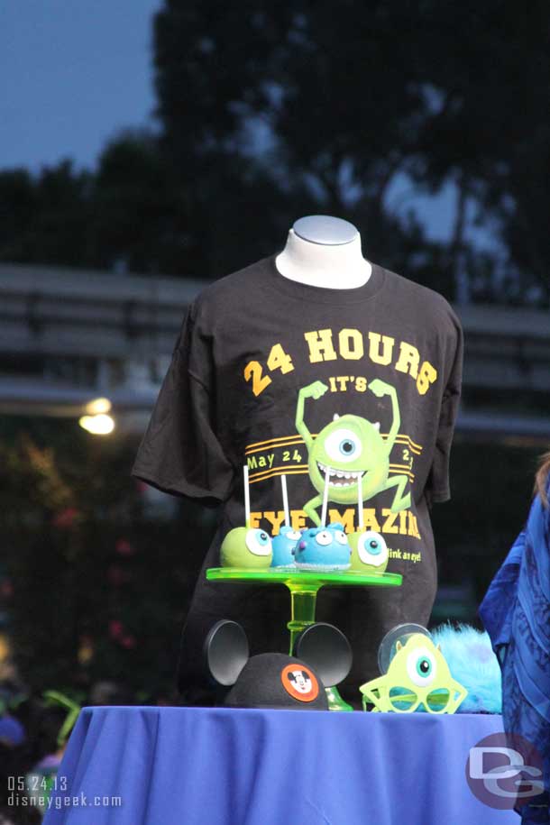 In the center of the Esplanade was a media platform.  Here is a merchandise display that was being used for some of the interviews.