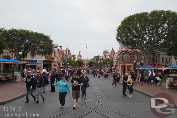 Looking back toward Town Square.