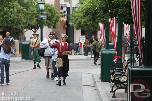 News Boys out walking the street distributing Buena Vista Street Bugles.  Too bad it was the Spring issue and not a special edition for the day or for summer yet.