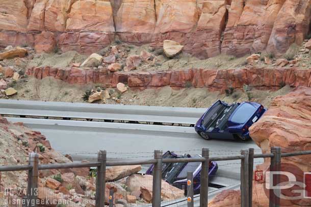 The Racers were cycling in snail mode when we first showed up (they crawl around the track, makes it much easier for pictures).