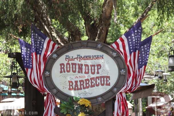 Speaking of the BBQ it is the All-American Roundup and Barbecue this summer.