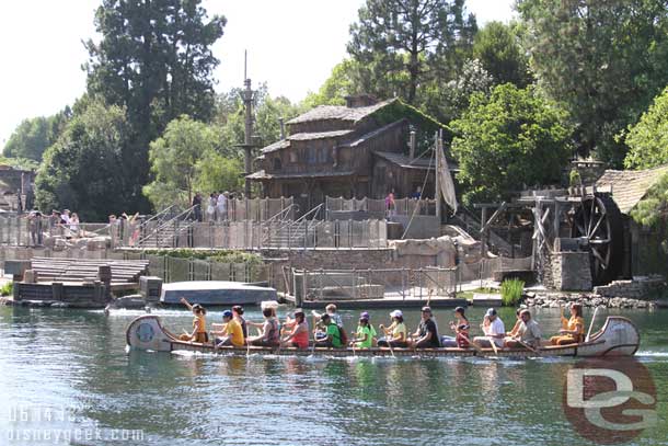 The canoes are in service today too.