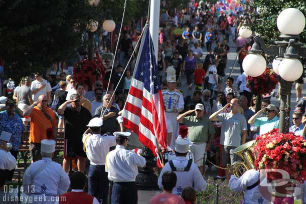 Today was Flag Day so I stopped for the nightly Flag Retreat.