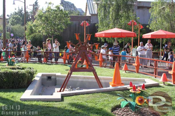 The Cozy Cone Fountain is slowly coming back together but not operational yet.