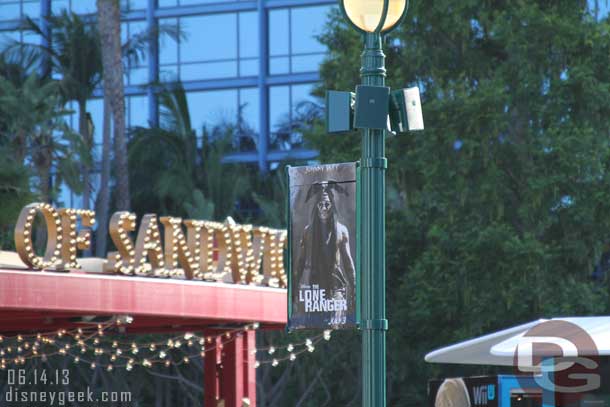 Lone Ranger banners up near the theater.