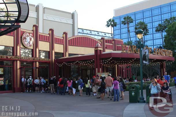 The line at Earl of Sandwich was out the door.