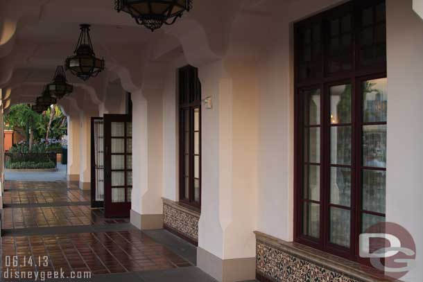 Return to DCA.  Noticed they had the side door of the Carthay Circle open.