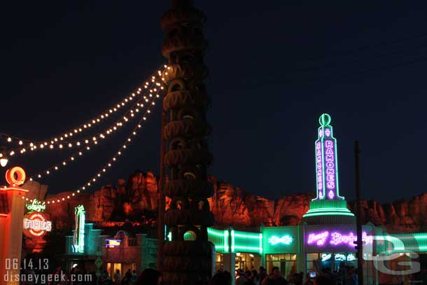 Walked through Cars Land.  Some neon pictures..