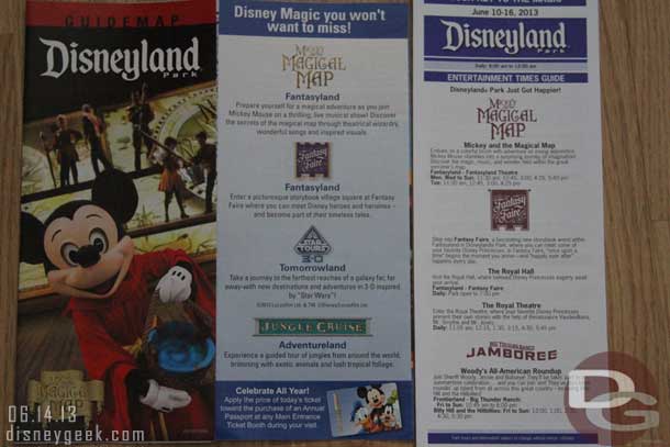 Both parks received new guide map covers and ad pages.  Here is a look at Disneylands