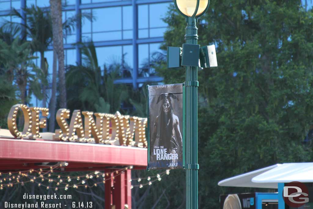 Lone Ranger banners up near the theater.